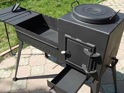 Печь-мангал Буран -2, с откидной крышкой